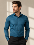 Slim Fit Satin stretchable Plain Shirt